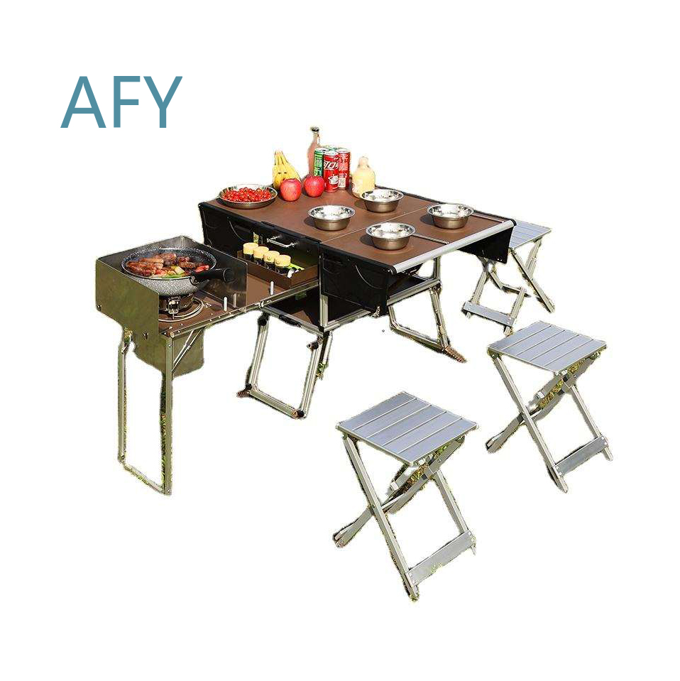 Портативный складной прицеп-ку – обзор и цена Camping Cooking Dining Set