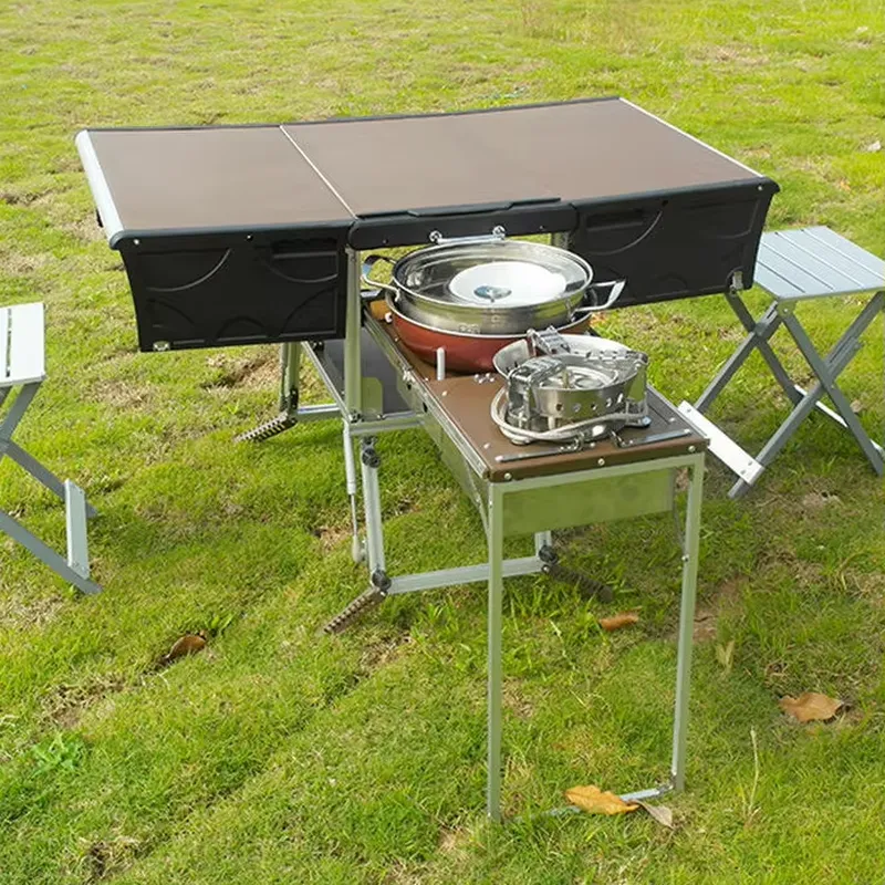 Портативный складной прицеп-ку – обзор и цена Camping Cooking Dining Set