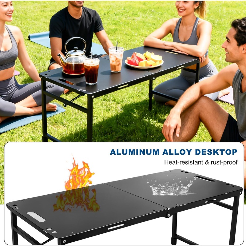 Регулируемый складной портатив – обзор и цена Camping Cooking Table